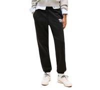 Tommy Jeans Damen Regular Logo Jogger Sweatpants mit Kordelzug, Schwarz, Groß