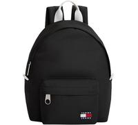 Cityrucksack TOMMY JEANS "TJW ESS DAILY DOME BACKPACK", Gr. B/H/T: 22cm x 29cm x 12cm, schwarz, Polyester, Rucksäcke Cityrucksack, Unisex Reiserucksack, Freizeitrucksack mit kontrastfarbigen Tragegrif