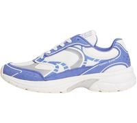 Keilsneaker TOMMY JEANS "ARCHIVE '25", Damen, Gr. 40, weiß (weiß, blau), Lederimitat, Schuhe, Freizeitschuh, Halbschuh, Schnürschuh mit reflektierenden Details (91700366-40) weiß, blau