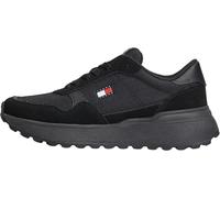 Tommy Jeans Damen Runner Sneaker Modern Mix aus Leder, Schwarz (Black), 37