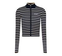 Tommy Jeans Damen Strickjacke mit Reißverschluss METALLIC Slim Fit, bleu, Gr. L