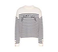 Tommy Jeans Damen Strickpullover TJW STRIPE VARSITY SWEATER, weiss, Gr. XS