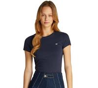 Tommy Jeans Damen T-Shirt Kurzarm Essential Rib Slim Fit