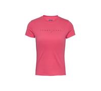 Tommy Jeans Damen T-Shirt Kurzarm Tonal Linear Tee Slim Fit, Rot (Amour), L