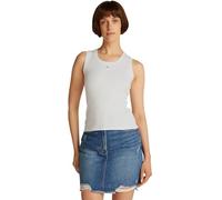 Tommy Jeans Damen Tank Top Essential Rib Slim Fit, Weiß (Ecru), XXS