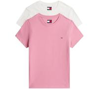 Tommy Jeans Damen Tjw 2Pack C-Neck Tee Dw0Dw21366 S/S T-Shirt, Multi (Ecru/Mystic Pink), XL