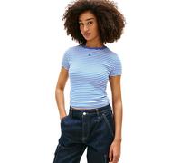 Tommy Jeans Slim Fit T-Shirts aus Baumwoll-Mix im 2-er-Pack in Blau, Größe M