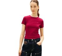 Kurzarmshirt TOMMY JEANS "TJW 3PACK C-NECK TEE", Damen, Gr. S (36), schwarz, ecru, rot alert, Single Jersey, Obermaterial: 100% Baumwolle, unifarben, regular fit, Rundhals, Shirts (11958368-S) schwarz