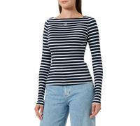 Tommy Jeans Damen TJW BRETON STRIPE LS DW0DW19817, Blue (Dark Night Navy / Multi), S