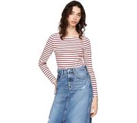 Tommy Jeans Damen TJW BRETON STRIPE LS DW0DW19817, Red (Regatta Red / Multi), L
