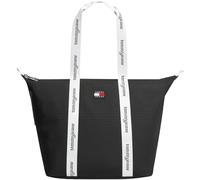 Tragetasche TOMMY JEANS "TJW ESS DAILY TOTE", Damen, Gr. B/H/T: 52cm x 34cm x 22cm, schwarz, Textil, Taschen, Schultertasche, Shopper mit kontrastiven Henkeln (68995811-0) schwarz