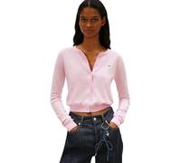 Tommy Jeans Damen Tjw Essential Crew Neck Cardigan Dw0dw20976 Strickjacke, PINK (Pearly Pink), L