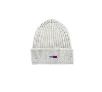 Tommy Jeans Damen TJW Flag Beanie AW0AW12628 Gestrickte Mütze, Grau, OS