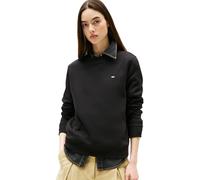 Tommy Jeans Damen Pullover Crew Neck Rundhalsausschnitt, Schwarz (Black), M