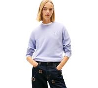 Tommy Jeans Damen TJW REG S Flag Crew DW0DW19959 Pullover Sweatshirt, Blau (Periwinkle Dusk), XS, Blau (Periwinkle Dusk), XS
