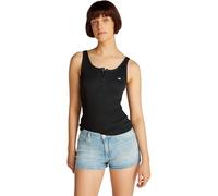 Tommy Jeans Damen TJW Slim Button Tank DW0DW19492 Tanktop, Black (Black), XS