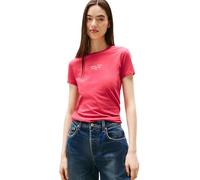 Tommy Jeans Damen Tjw Slim ESS Logo 1 Tee EXT Dw0dw21542 S/S T-Shirt, Red (Vintage Cerise), XXL EU