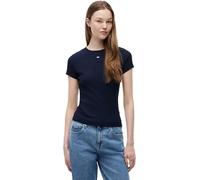 Tommy Jeans Damen Tjw Slim Essential Rib Ext Dw0dw17383 Langarmhemd, Blau, XL EU