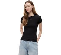 Tommy Jeans Damen Tjw Slim Essential Rib Ext Dw0dw17383 Langarmhemd, Schwarz, L EU