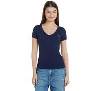 Tommy Jeans Damen Tjw Slim Essential Rib V Dw0dw17385 Kurzarm Strickoberteile, Blau, L EU