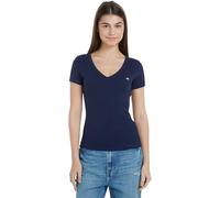 Tommy Jeans Slim Essential Rib Kurzarm-t-shirt M Dark Night Navy