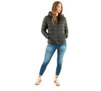 Tommy Jeans Damen Tjw Slim Hood PRNT Down Jckt EXT Dw0dw21617 Pufferjacke, Black (Black), XL EU