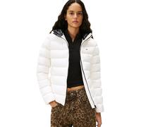 Tommy Jeans Damen Tjw Slim Hood Prnt Down Jckt Ext Dw0dw21617 Pufferjacke, White (Ecru), M EU