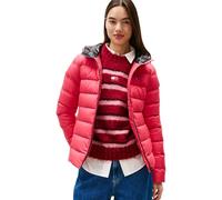 TOMMY JEANS Damen TJW SLIM HOOD PRNT DOWN JCKT EXT DW0DW21617, Rot, S, Rot (Vintage Cerise), S
