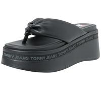 Tommy Jeans Damen TJW Wedge Sandal EN0EN02457 Keilsandale, Schwarz, 40 EU