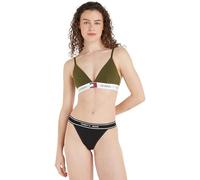 Tommy Jeans Damen Triangel BH Padded Stretch, Grün (Drab Olive Green), L