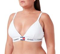 TOMMY HILFIGER Triangel-BH mit Logo-Saum Modell 'HERITAGE' in Weiss, Größe L