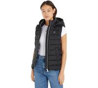 Tommy Jeans Damen Weste Basic Hooded Vest Steppweste mit Kapuze, Schwarz (Black), XXS