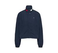 Windbreaker TOMMY JEANS "TJW ESSENTIAL JACKET EXT", Damen, Gr. M (38), blau (schwarz night navy), Web, Obermaterial: 100% Polyamid, unifarben, casual, bequem kurz, Langarm elastischer Bund, Jacken, mi