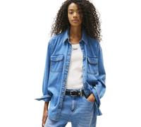 Tommy Jeans Denim Shirt W - Langarmshirt - Damen M Blue