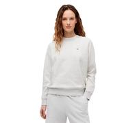 Sweatshirt TOMMY JEANS "TJW REG S FLAG CREW", Damen, Gr. XL (46), weiß (ice grau heather), Sweatware, Obermaterial: 80% Baumwolle, 20% Polyester, meliert, regular fit kurz, Rundhals, Rippbündchen, Swe