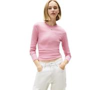 TOMMY JEANS Essential Rib LS W - Langarmshirt - Damen XL Light Pink