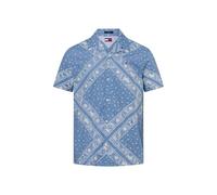 Kurzarmhemd TOMMY JEANS "TJM REG AOP SS SHIRT EXT", Herren, Gr. S, N-Gr, colorado blau bandana aop, Web, Obermaterial: 100% Baumwolle, bedruckt, casual, regular fit, Kurzarm, Hemden, mit sommerlichen 