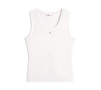 Tommy Jeans - Geripptes Slim Fit Tanktop weiß - Gr. - XS