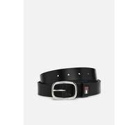 Tommy Jeans Damen Gürtel Oval Ledergürtel, Schwarz (Black), 95 cm