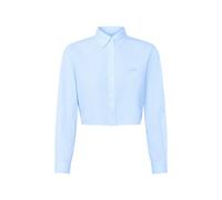 Hemdbluse TOMMY JEANS "TJW REG CROP STRIPE POPLIN SHIRT", Damen, Gr. XS (34), light powdery blau, stripe, Web, Obermaterial: 100% Baumwolle, gestreift, casual, Langarm, Blusen (55244144-XS) light powd