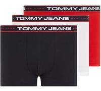Tommy Jeans Herren 3er Pack Boxershorts Trunks Unterwäsche, Mehrfarbig (Deep Crimson/ White/ Desert Sky), S