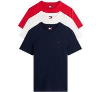 Tommy Jeans Herren 3er Pack T-Shirts Kurzarm aus Baumwolle, Mehrfarbig (Ecru/Dark Night Navy/Sphre Red), M