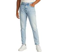 Slim-fit-Jeans TOMMY JEANS "Austin Slim Tapered", Herren, Gr. 33, Länge 30, denim ultra light, Denim/Jeans, Obermaterial: 99% Baumwolle, 1% Elasthan, casual, regular fit lang, Jeans, Mit Gürtelschlauf
