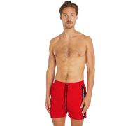 Tommy Jeans Herren Badehose Medium Drawstring Mittellang, Rot (Hot Heat), L