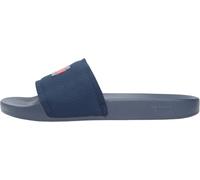 Pantolette TOMMY JEANS "TJM POOL SLIDE", Herren, Gr. 43, dunkelblau, Textil, Schuhe Pantolette, Sommerschuh, Badeschuh, Hausschuh mit Logoschriftzug (55058863-43) dunkelblau