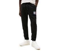 Tommy Jeans Herren Casual Cotton Jogger Sweatpants with Printed Flag Logo Trainingshose, Schwarz, X-Groß