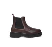 Tommy Jeans Herren Chelsea Boot aus Leder, Braun (Velvet Brown), 44