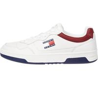 Tommy Jeans Herren Cupsole Sneaker Essential aus Leder, Mehrfarbig (RWB), 41