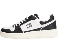 Tommy Jeans Herren Cupsole Sneaker Retro Basket Low Top, Schwarz (Black), 46