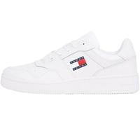 Tommy Jeans Herren Cupsole Sneaker Retro Basket Schuhe, Weiß (White), 40